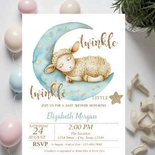 Convite Chá de Bebê Twinkle Twinkle Little Sheep