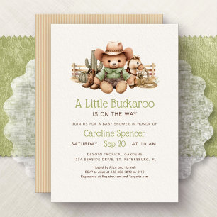 Convite Chá de Bebê Vaqueano Neutro Little Buckaroo
