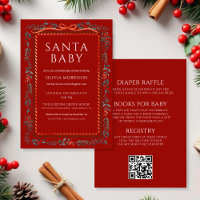 Chá de Bebê Vermelho Natalino Santa Baby