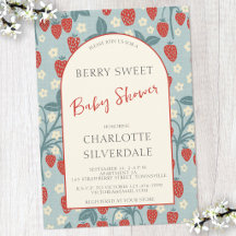 Chá de Bebê Vintage Berry Sweet Morango