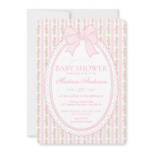 Chá de Bebê Vintage Rosa e Branco Floral Chique