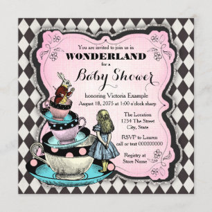 Convite Chá de Bebê Vintage Wonderland