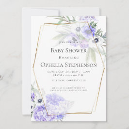 Convite CHÁ DE BEBÊ | Violet Anemone Floral