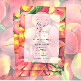 Convite Chá de Bebê Watercolor Peaches