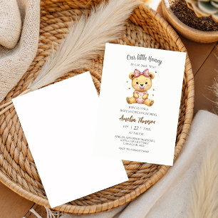 Convite Chá de Bebê Winnie the Pooh Little Hunny