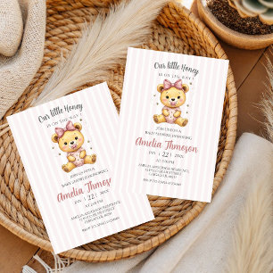 Convite Chá de Bebê Winnie the Pooh Little Hunny