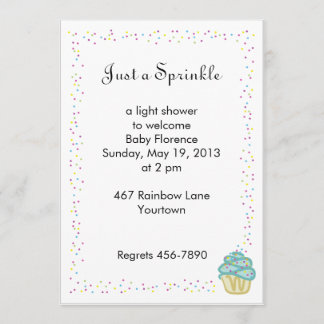 Convite Chá de borrifagem de bebê convida com Cupcake azul