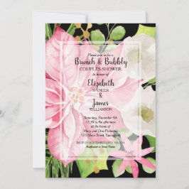 Convite Chá de Brunei Natal e Casais de Bolha