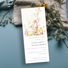 Convite Chá de Casais Botânicos de Cupão de Flor Selvagem
