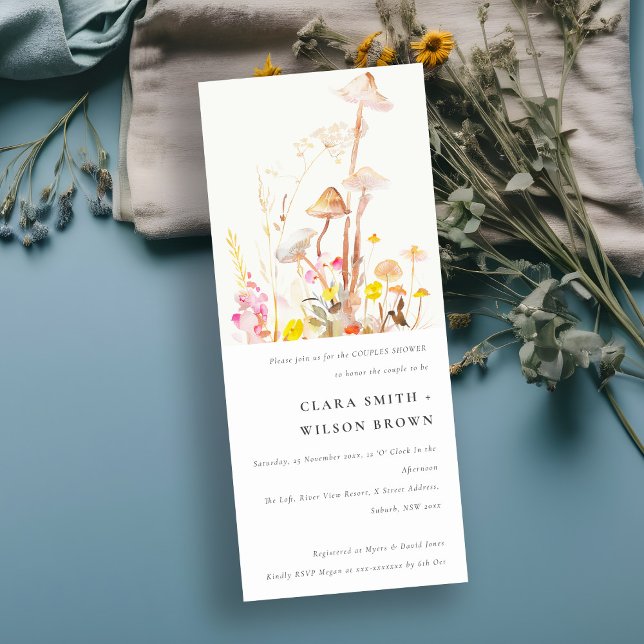 Convite Chá de Casais Botânicos de Cupão de Flor Selvagem (Criador carregado)