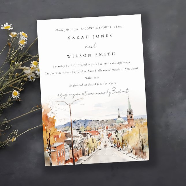 Convite Chá de Casais da Cidade de Montpelier Chic Scape V (Criador carregado)