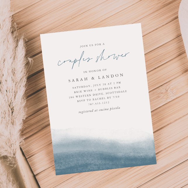 Convite Chá de Casais de Aquarela Costeira de Lagoas (Criador carregado)