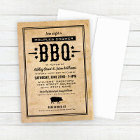Chá de Casais de Casamento de CHURRASCO Rustic Tan