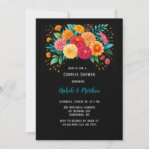 Convite Chá de Casais de Casamento Fiesta Vibrant