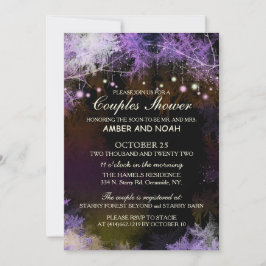Convite Chá de Casais de Casamento Florestal Starry Evenin