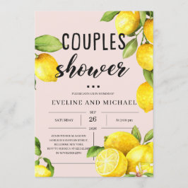 Convite Chá de casais de citrinos de limão fruta