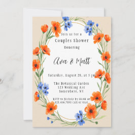 Convite Chá de Casais de flor selvagem do Embrião de Verão