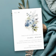 Chá de Casais de Flora de Algodão Azul-Dusky Azul