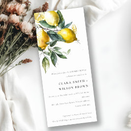 Convite Chá de Casais de Jardim de Limão Amarelo-Boho