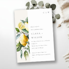 Convite Chá de Casais de Jardim de Limão Amarelo-Boho