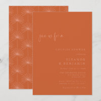 Chá de Casais de laranja queimados boho Palm