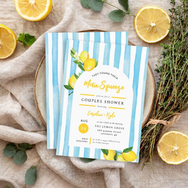 Convite Chá de Casais de Limão de Verão com Aperte Princip (Criador carregado)