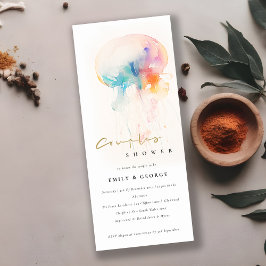 Convite Chá de Casais de medusas submarinas