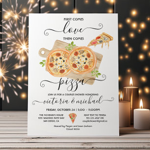 Convite Chá de Casais de Pizza