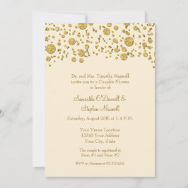 Convite Chá de Casais de Pontos de Confetti Glitter Glitte