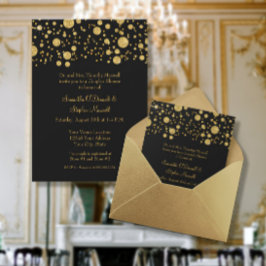 Convite Chá de Casais de Pontos de Confetti Glitter Glitte
