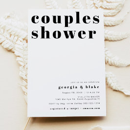 Convite CHÁ de Casais de Tipografia Retrorografia de RILEY