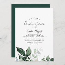 Convite Chá de Casais Emerald Greenery