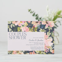 Chá de Casais Florais de Aquarela Moderna com Mari
