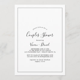 Convite Chá de Casais minimalista