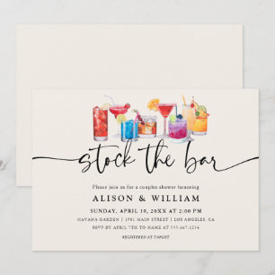 Convite Chá de Casal   Abasteça o Bar