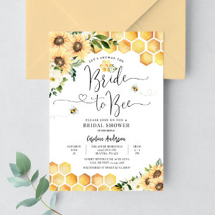 Convite Chá de Casal de Casamento de Bee Rustic Bridal