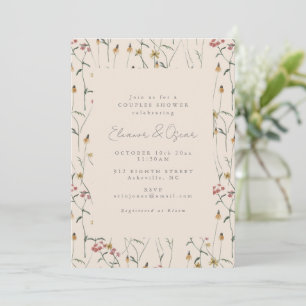 Convite Chá de Casal Floral Boho Fantasia Flor Silvestre