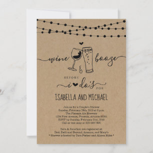 Convite Chá de Casal / Jantar de Ensaios Wine & Booze Befo