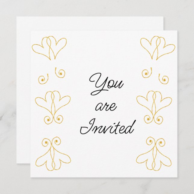 Convite Chá de casamento (Frente/Verso)