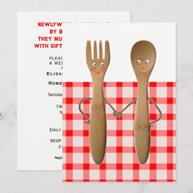 Convite Chá de casamento (Frente/Verso)