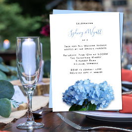 Convite Chá de casamento Blue Flowers Jack n Jill Casais