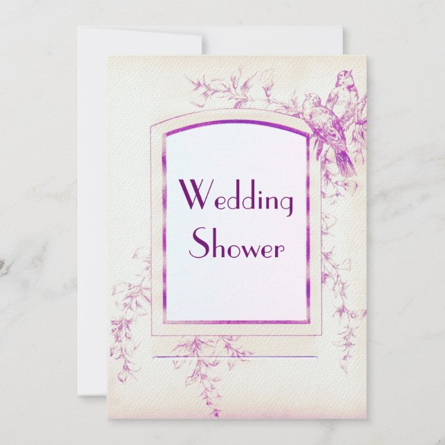 Convite Chá de casamento Chique Songbird (Frente)