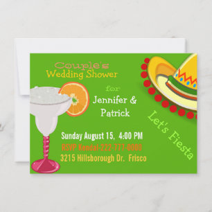 Convite Chá de casamento Colorido de Casal Fiesta Mexican