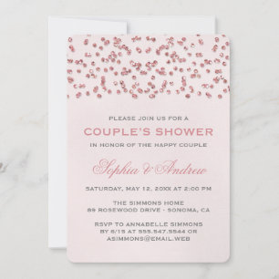 Convite Chá De Casamento Confetti Confetti, Glam Pink