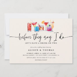 Convite Chá de casamento coquetel | FESTA DE NOIVADO