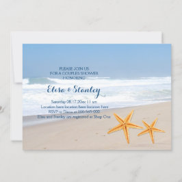 Convite Chá de casamento da praia moderna de Starfish