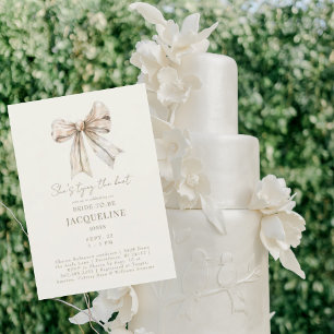 Convite Chá de casamento de Arco de Creme