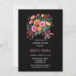 Convite Chá de casamento de Buquê de Casamento Fiesta Vibr