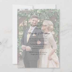 Convite Chá de casamento de Buquê rosa amarelo-manteiga