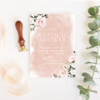 Chá de casamento de Casais de Aquarela Floral Blus